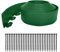 Bordure de pelouse en plastique de 10 m avec 30 pointes - 10 cm de haut - Kit de bordure de paysage pour parterres de fleurs, herbe, jardin, cour (vert)