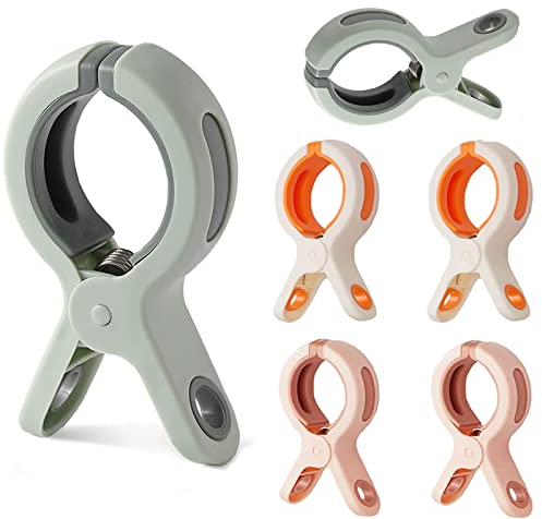Carreuty 6PCS Große Klammern, Handtuchklammern für Strandliegen, Jumbo Größe Starke Towel Clips Winddicht Strandtuch Clips für Tägliche Wäsche, Badetuch, Teppich, Bettwäsche und Dicke Kleidung