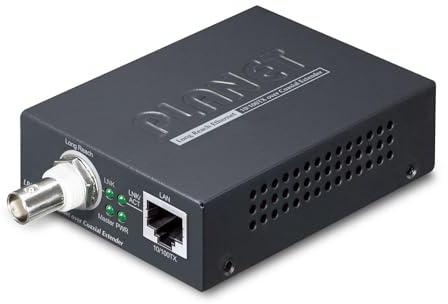 Planet 1-Port 10/100TX Ethernet Over Coaxial Long Reach Ethernet, W127112209 (Coaxial Long Reach Ethernet Extender(Up to 2000 Meters coaxial Cable, Master/Slave Mode DIP Switch))