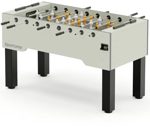 Sportime Tischkicker Hurricane | Chrome-Kickerstangen, 2,2 mm Wandstärke | (R) Evolution Spielfeld, 20 mm High-Pressure-Laminat | Guardian Gleitlager | 5 Jahre Garantie