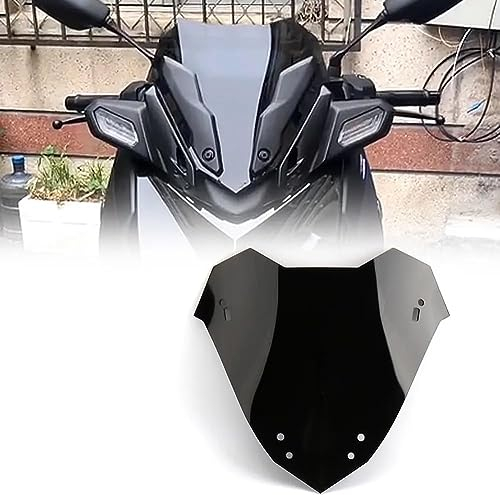 Otilli Nouveau Moto Accessoires Pare-Brise Flyscreen Pour YAMAHA X-MAX300 X-MAX 300 XMAX300 XMAX300 300 2023 Protection Pare-brise (Noir)