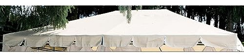 KOEM Telo di Ricambio per Gazebo Armonia 3x4 mt in Poliestere Bianco Impermeabile con Airvent (Armonia 3x4 Bianco)