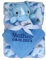 KIDDI-MEDIA Babydecke inklusive Trösterchen mit Name und Geburtsdatum Bestickt/kuschelig weich / 1A Qualität (Blau Dino)