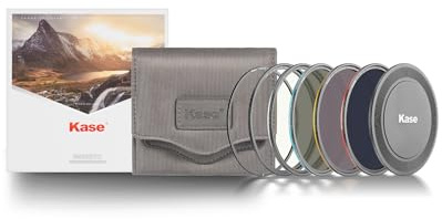 Kase KW Revolution Professionelles ND-Filter-Set, 77 mm, stoßfestes, gehärtetes optisches Glas, mit farbcodierten Ringen, inkl. CPL ND8 ND64 ND1000 Objektivdeckel und Etui