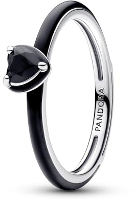 PANDORA Sterling silver Enamel Man-made crystal Black 193088C01-48