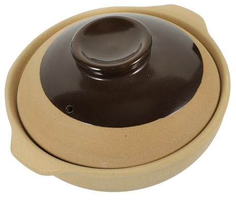 ABOOFAN 1 Pc cocotte en céramique fondue shabu à induction braisière avec couvercle casserole en céramique poêle plate nouilles ramen marmite multifonction marmite santé motif