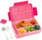 iNeibo Bento Box Lunch Box, 1330ML Bento Box for Kids Children with 6 Compartments Cutlery Set, Leak Proof Lunch Box for Kids Adults, Snack Box for School Kindergarten,Nursery, Office