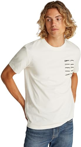 Calvin Klein Herren T-Shirt Kurzarm Serif Box Graphic Tee aus Baumwolle