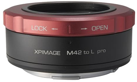 XPIMAGE Objektivadapterring, kompatibel mit Objektiven mit M42-Schraubgewinde an Leica- oder Panasonic-L-Mount-Kameras