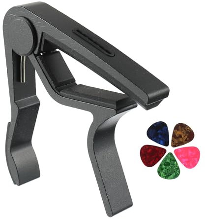 CDDCWZ Cejilla de Guitarra con 5 Púas, Cejilla Guitarra para Guitarra Acústica Eléctrica Bajo Ukelele Mandolina Banjo