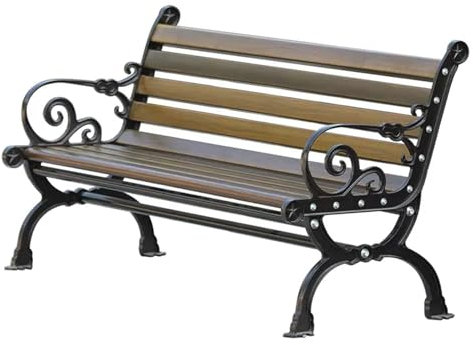 MOKLYF Gartenbank für den Außenbereich, Terrassenbank aus Metall, Zweisitzer-Freizeitbank für die Veranda, geeignet für Wege, Veranden, Rasenflächen (150 * 77 * 57cm