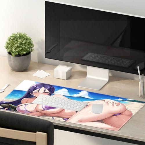 Sexy Anime Girl Kawaii Mauspad XL 800x300 XXL für Optimalen Spielfluss - Gaming Profi Qualität Mouse Pad für Gamer - Langlebiges Desk Mat