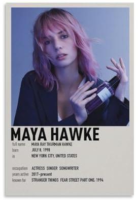 TULAOJI Poster, Motiv: Maya Hawke, dekorative Gemälde, ungerahmt, 20 x 30 cm