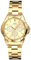 JewelryWe Damenuhr Edelstahl Leuchtende Uhren: 30m Wasserdicht Analog Quarz Armbanduhr Damen DREI Augen Gold Edelstahlarmband Geschäft Lässige Uhr mit Gold Diamant-Balkenskala Zifferblatt