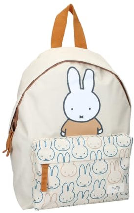 mybagstory - Kinderrucksack Miffy Jungen - Beige - Kinder - Schule - Kindergarten - Kindergarten - Schulranzen Jungen - Verstellbare Träger - Geschenkidee - 31 cm, Miffy - Beige, Enfant