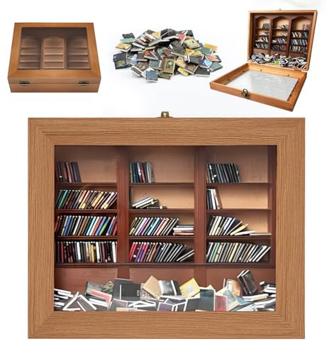 Bücherregal für Ängste,Miniatur Bücherregal Möbel,Kreatives Miniaturbücherregal für Puppenhäuser Holzdesign Stressabbauendes Geschenk für Bücherliebhaber Dekoratives Anti-Angst-Ornament (Braun)