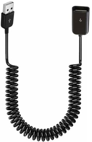 MOLKASIA Cavo adattatore USB 2.0 maschio a femmina a spirale, cavo di prolunga telescopico per la ricarica, 1 m