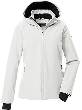 killtec Damen Skijacke/Funktionsjacke mit Kapuze und Schneefang KSW 33 WMN SKI JCKT, gebrochenes weiss, 36, 43418-000