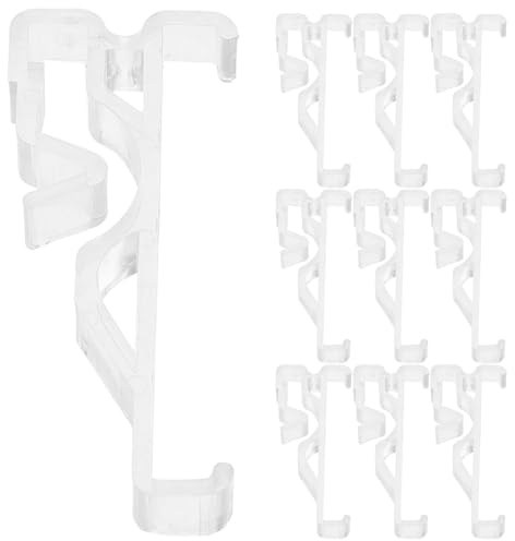 Garneck 12 pcs Blind Valance Clips Hidden Mounting Brackets for Horizontal Window Blinds Adjustable Retainer Holders for Curved Slats Blinds Accessories for Home and Office