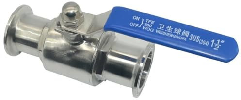 HBGNZU 1PC 304 Edelstahl Sanitär Kugelhahn Tri Clamp 50,5mm/64mm Ferrule Typ for Homebrew(4)