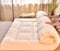 Japanische Matratze, Kingsize, 200 x 220 cm, Kamelfarben, Gel-Memory-Schaum, Futon-Boden-Matratzenauflage für Doppelbett