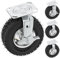 4Pcs Ruote Industriali Ø200mm - 2 Girevoli + 2 Girevoli con Freni - Capacità 200kg - Rotelle Industriali per Carrelli, Montascale e Trasporti Pesanti