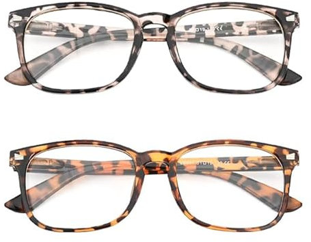 XcnPer Blue Light Glasses Womens,2 Pieces anti glare glasses Blocking Glasses,Clear Lens Glasses,Anti Glare Glasses,Used For Anti Blue Light, Decoration, Fashion Trend