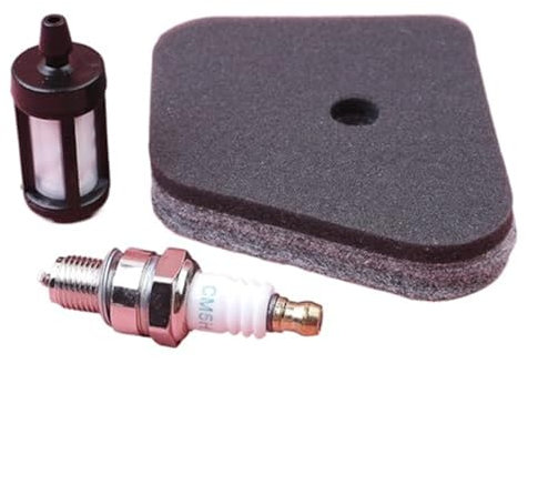 Yurefax Kit candela filtro aria carburante, for STIHL, FS90 FS100 FS110 FS130 4 Mix Trimmer Decespugliatore Motore Sostituisci Parte 4180 120 1800 Filtro aria tosaerba
