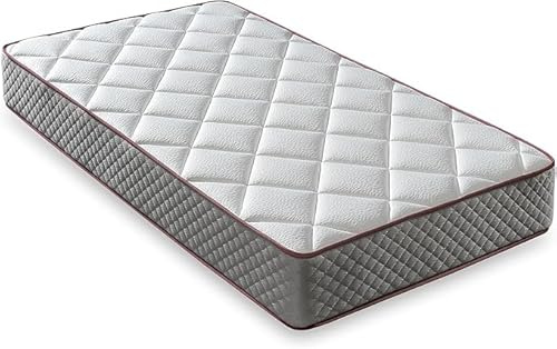 LUXIABED Matratze 90 x 180 cm, Modell Elixir, viskoelastisch, doppelt, verschiedene Seiten, Komfort + mittlere Festigkeit, hygienisch und atmungsaktiv, Einzelbett, Grau, Höhe 22 cm