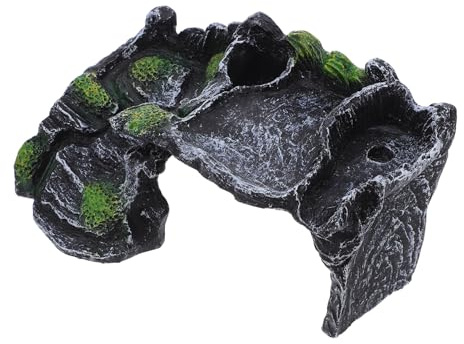 ANDRESLAD Schildkröten Sonnenbad Plattform aus Robustem Harz mit Sanfter Rampe Schwimmende Sonneninsel und Versteck für Wasser Land-schildkröten Pflegeleichtes Terrarienzubehör Vitamin und