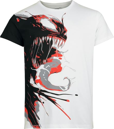 SPIDER-MAN-Man Venom Männer T-Shirt weiß/schwarz Disney, Fan-Merch, Filme