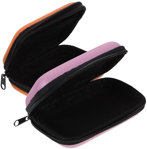 GRIRIW 2pcs Portable Hard Drive Case Lightweight Storage Carrying Case Maximum Protection Nylon and Aluminum Alloy Material for Travel