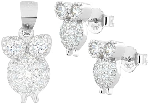 Akzent 925 Sterling Silber Schmuckset für Damen, Hochwertig & Hautverträglich