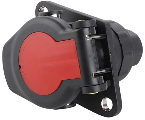 Dioche Adaptateur de Connecteur de Remorque 24V 15 Broches, Prise de Remorque pour Caravanes, Camping-Cars et Bateaux-Performance Durable et Stable