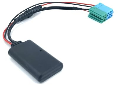XUBOR Radio de Coche Verde Azul, para Mini ISO 6pin 8pin Conector | Bluetooth 5.0, para Adaptador de Cable Auxiliar, para Renault, para Updatelist