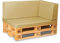 TexDeko Palettenkissen 3TLG Set Palettensofa Palettenpolster Matratzenkissen (120x80x12cm) Schaumstoff für Europalette (inkl. Rücken + Seitenkissen in Sand mit wasserabweisendem Bezug)