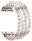 GEMEK Compatibile con Apple Watch Band 38/40/41 mm donne iWatch Bands serie 9/8/7/6/5/4/3/2/1, fatto a mano perline elastico bracciale perla sostituzione cinturino per ragazze braccialetto (Bianco)