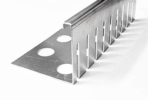 Kiesfangleiste klein gelocht Aluminium axb= 80 x 100mm 1,5 x 2.000mm