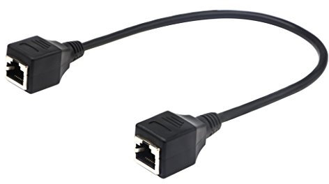 zdyCGTime Patch CAT5 Plug Wires RJ45 Female to RJ45 Female Ethernet Extender CAT5/LAN Network Wiring Cable,RJ45 extension cable can be connected to PC, printer, router, etc (30CM/12Inch)