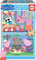 Educa 18078, Peppa Pig, 2 x 25 Teile Puzzleset für Kinder ab 3 Jahren