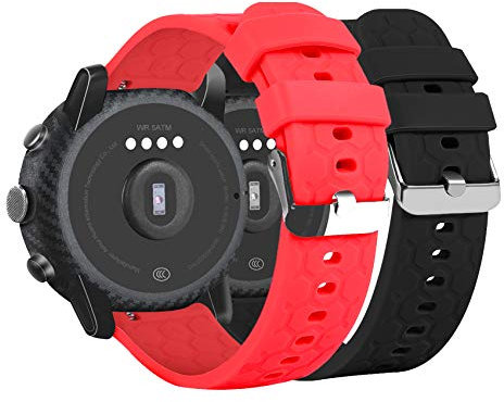 Ruentech Cinturino compatibile con Fossil Q universale smartwatch 22 mm cinturino in silicone per Fossil Q Uomo Gen 4 Explorist Hr/Uomo Gen 3 Explorist Touch Screen / Wander Gen 2 orologio sportivo
