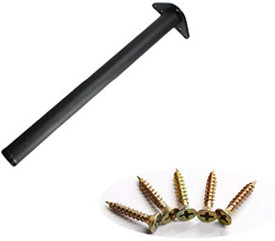 1 Stück Schwarz Tischbeine aus Metall,Modern Einfach Möbelfüße, Einstellbar,für Frühstück Bar,Schreibtisch,Küche Füße,mit Schrauben (15.7in(40cm))
