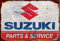 TSOSK Retro-Metall-Blechschild | Suzuki Parts and Service Vintage Schild | Home Club Bar Man Cave Garage Farm Wand dekoratives Metall-Blechschild 20,3 x 30,5 cm