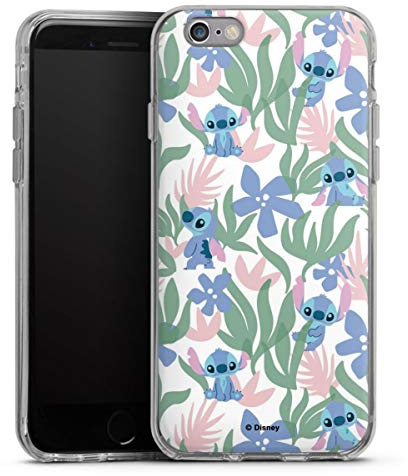 Silikon Hülle kompatibel mit Apple iPhone 6 Case transparent Handyhülle Lilo & Stitch Offizielles Lizenzprodukt Disney
