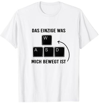 WASD Gaming Zocken PC Computer Videospiel Gamer Zocker T-Shirt