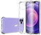 WALCHO Case for iPhone 12 and iPhone 12 Pro, With Air Bumper Conners [Shock-Absorbing] Cover for iPhone 12/12 Pro - Crystal Clear, 6.1-inch