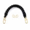 Senral Top Handle Neonoe Strap Geflochtener Echtleder-Griff 31cm,Geflochtener Griff für Beaubourg Hobo,Astry Pouch Pochette Griff (black handle gold hw 38cm)