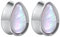KOOBODY Teardrop Earrings with Fritillary Ear Plugs Tunnel Double Flared Stretcher Piercing Jewellery Gauge 0 g - 1 Inch Pack of 2