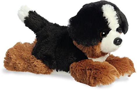 Aurora - Mini Flopsie - Bernie Mountain Dog - Plüschhund - Stofftier - Tier - Hund - Schwarz - 8 - Unisex - Täglich, Geburtstag, Feiertag, Jahrestag, Babyparty
