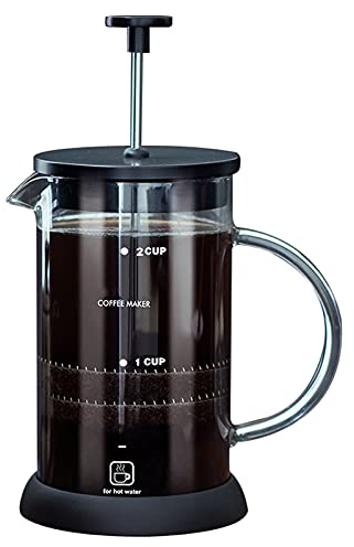 LTLWSH Cafetera Francesa Espresso y Tetera con Doble Triple Filtro, Émbolo De Acero Inoxidable, Cafetera de Prensa con Jarra Resistente al Calor, Cafetera y Tetera para el Hogar y la Oficina,350ml